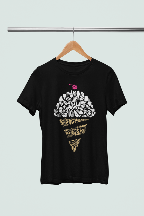 Unisex T-shirt  – Creatief IJs Illustratie Shirt”