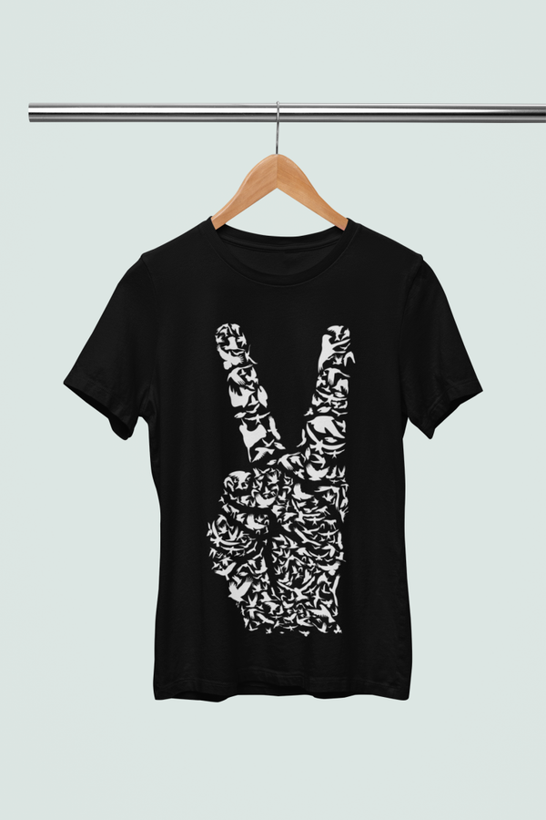 Unisex T-shirt  – Creatief Peace Hand Design