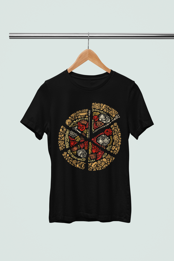 Unisex Pizza T-shirt met Iconen Design