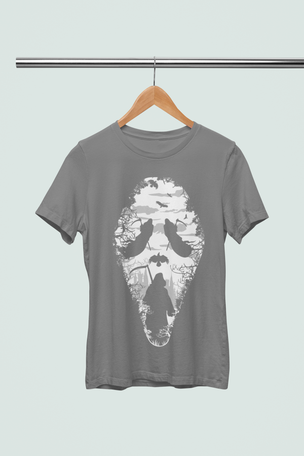Unisex Skull T-shirt in Donkere Kunststijl