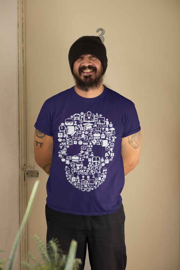 Kennis & Creativiteit Unisex T-shirt – Skull Graphic