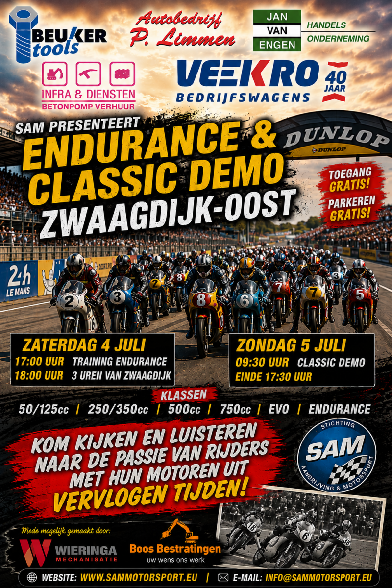 Poster Zwaagdijk-Oost 3 uren en demo.