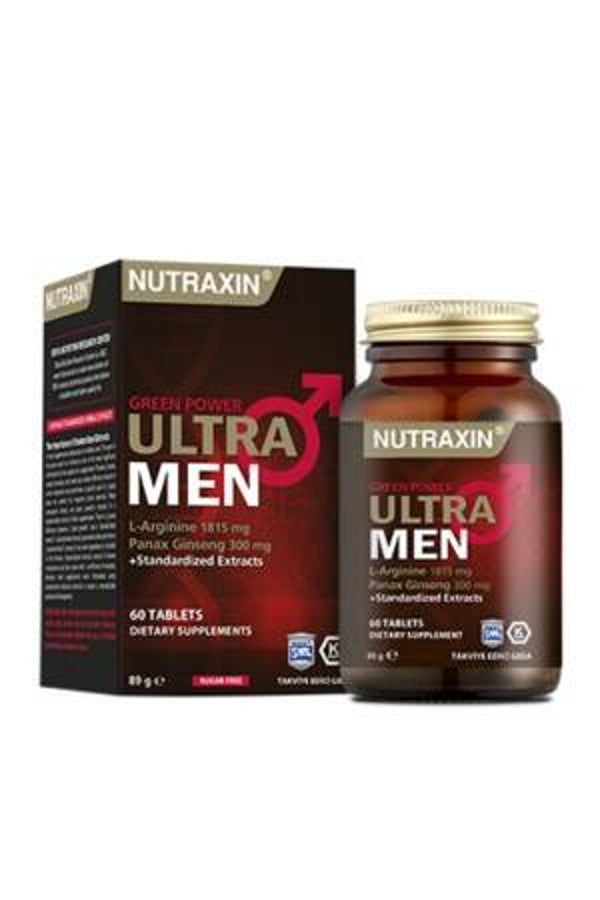 Nutraxin Green Power Ultra Men: Natuurlijke Boost voor Kracht, Uithoudingsvermogen en Mannengezondheid (60 Tabletten)
