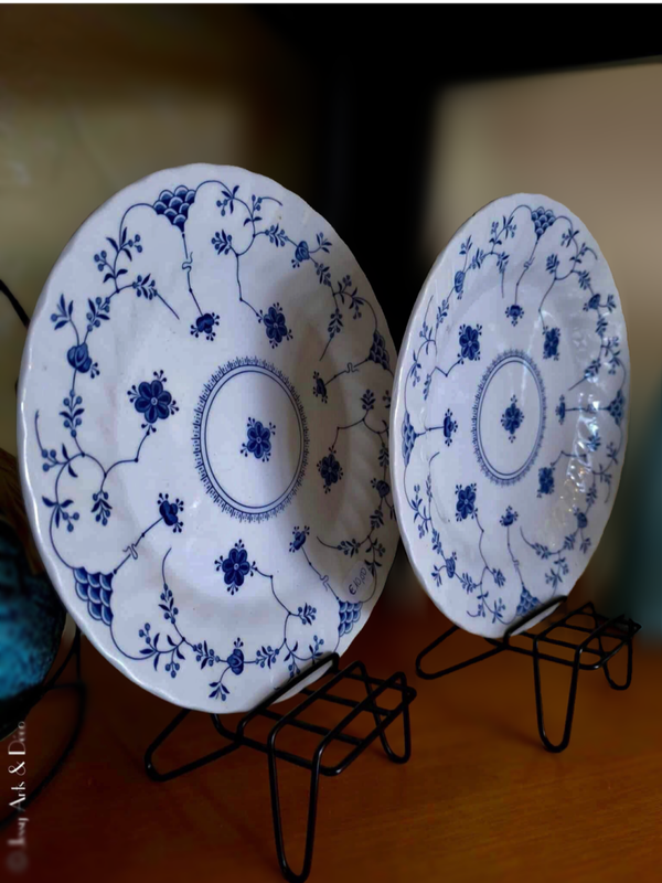 Paire assiettes en faiënce  anglaise
