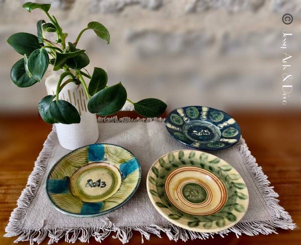 🍃🌼 3 assiettes artisanales – Poterie de Sampigny – Fresnais