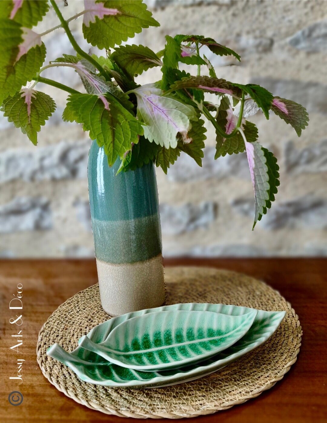 🍃 Duo de plats en forme de feuille 🌿