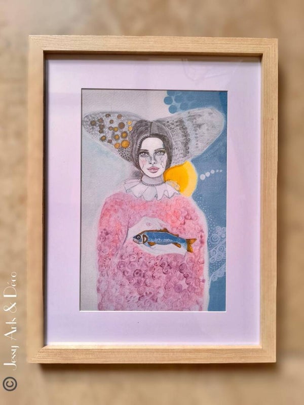Tableau "La poissonnière" 🎨 Marie Gutierrez