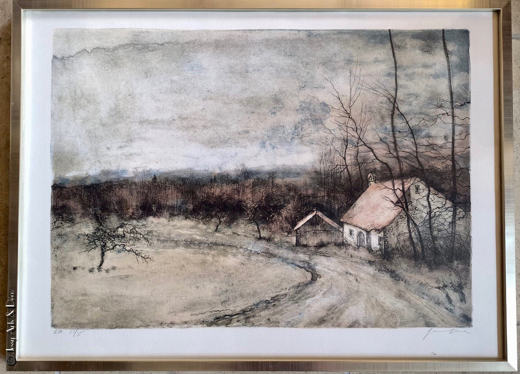 "Chaumière au crépuscule" Épreuve d'Artiste - Bernard GANTNER