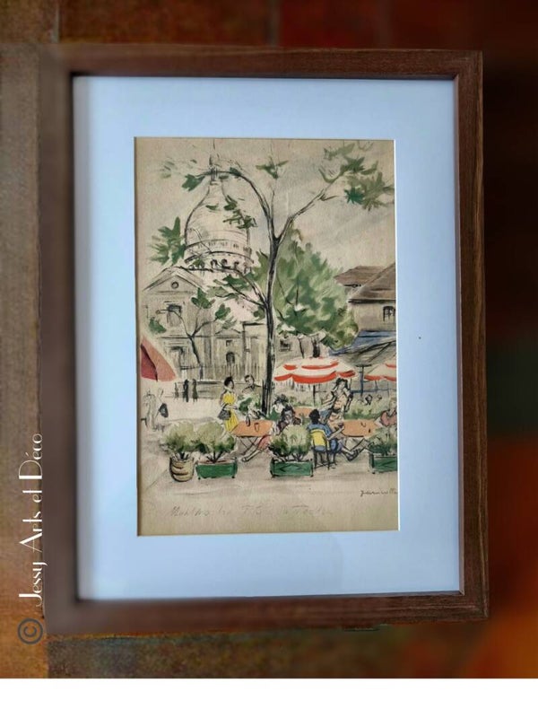 🌳 "Place du Tertre " - Montmartre  - signé Janicotte –