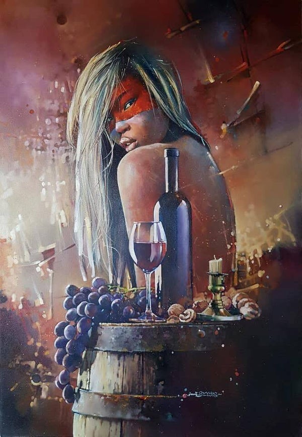 Tableau "Finis ton verre et allume la bougie"