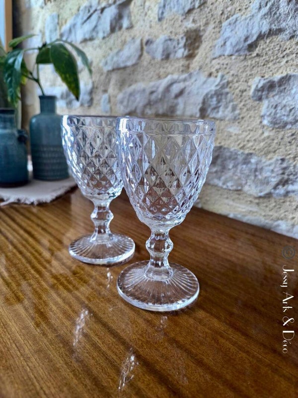 Paire de verres à pieds