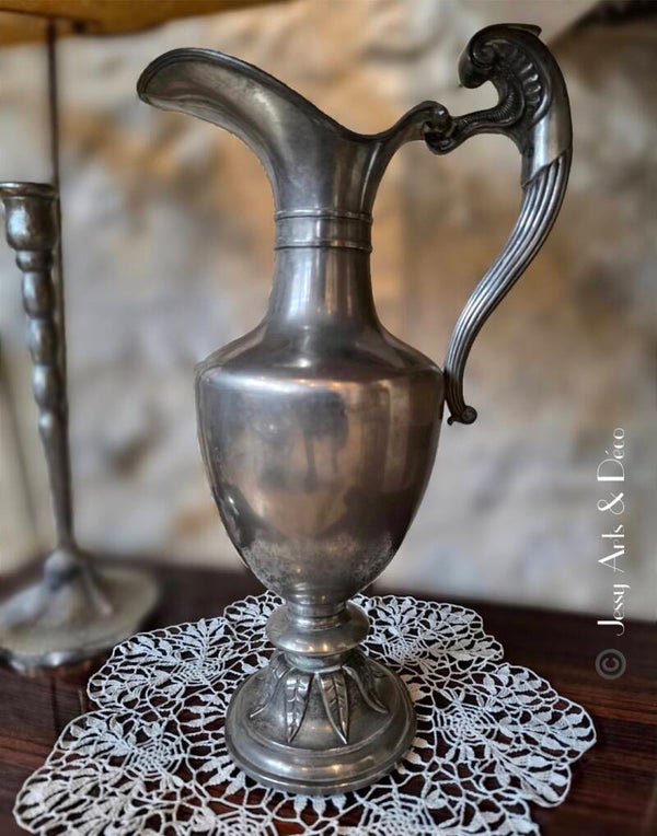 Grande aiguière en étain – Étains du Manoir – France – 35 cm