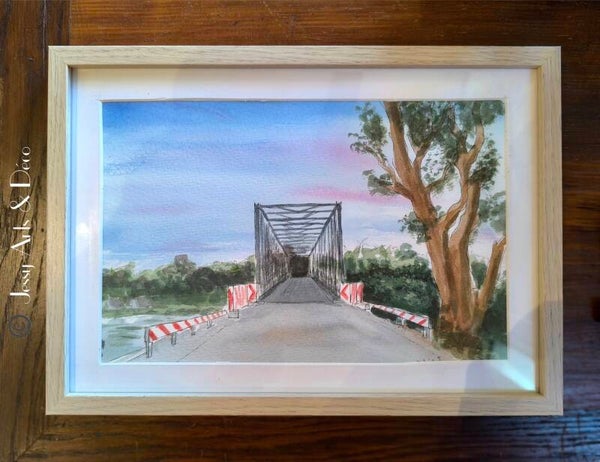 Aquarelle "Le Pont d'Agnalabe"