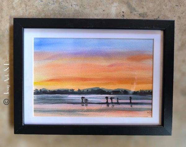 Aquarelle "Crépuscule'