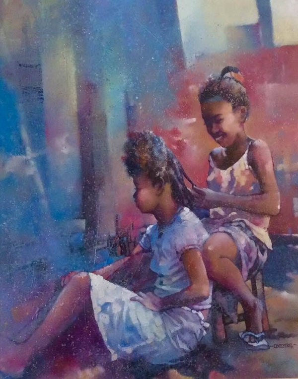 Tableau "je te fais les nattes"