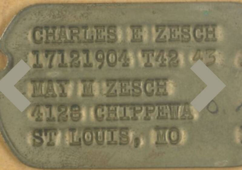 Dogtag Charles Zesch 