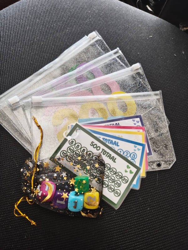 Glittergooi met mapjes