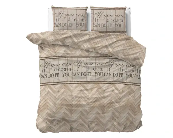 Bettbezug Herringbone Sand 200 x 220