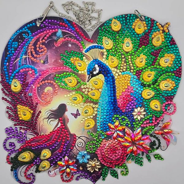 Diamond Art Hanging Heart Picture