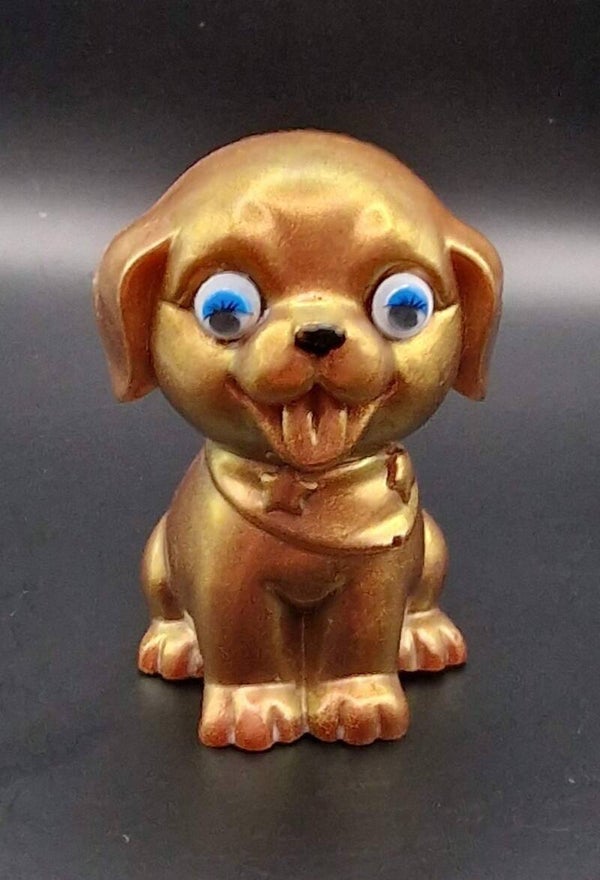 Bronze Puppy with Blue Eyes