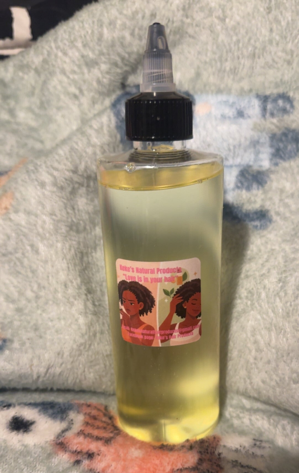 Large bottle of hair oil