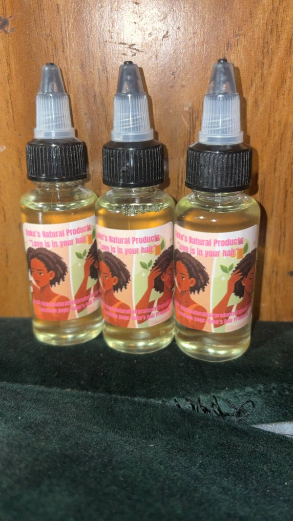 Small bottle of hair oil