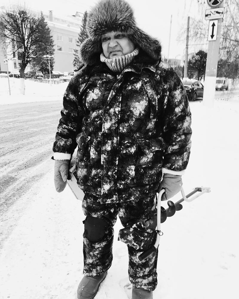 Pescador en el río Volga