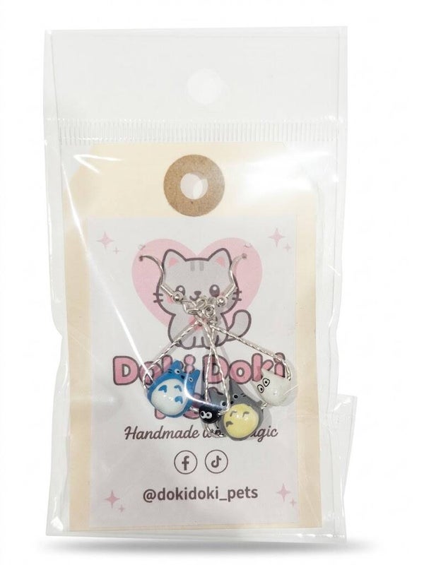 PENDIENTES BAÑO DE PLATA "TOTORO"