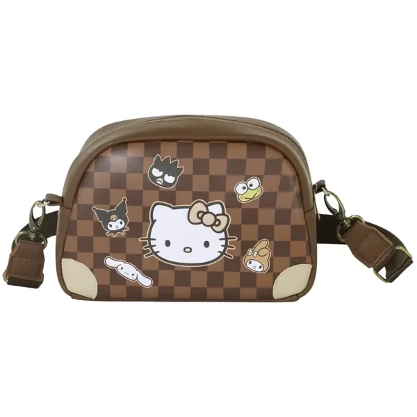HELLO KITTY SQUARES-BOLSO BANDOLERA BOWLING LITE MARRÓN