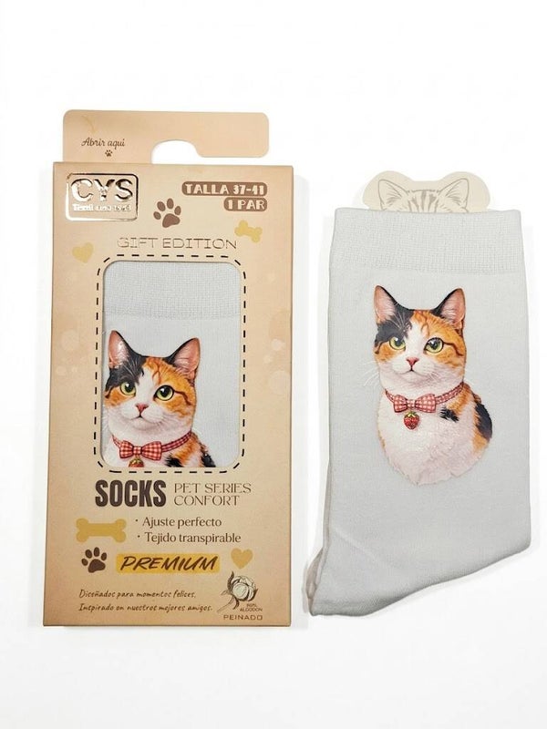 CALCETINES GATOS CAREY Y BLANCA EU 37-41