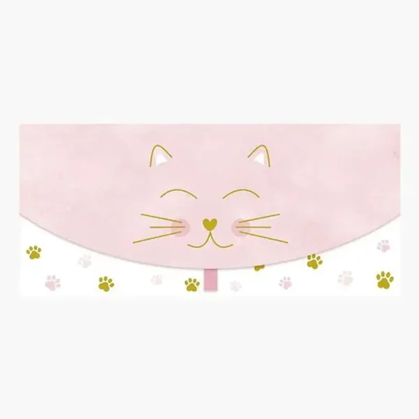 SOBRE MONEY CARD H MOUSTACHES DE CHAT 21.3x9.6 CM GATO