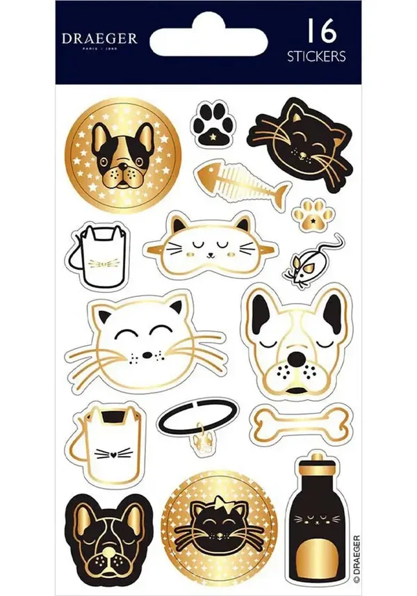 PEGATINAS DRAEGER PERRO Y GATO 16U