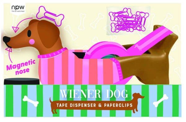 PORTA CINTA DE PERRO SALCHICHA / SAUSAGE DOG TAPE DISPENSER