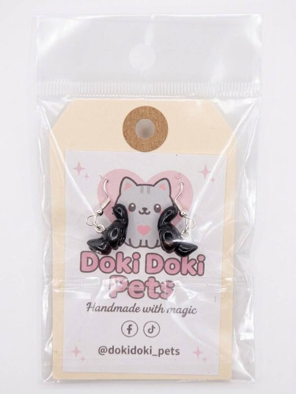 PENDIENTES BAÑO DE PLATA "GATO"(006)