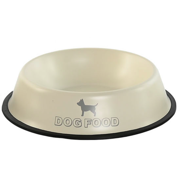 BOL METAL GOMA COMEDERO BEIGE