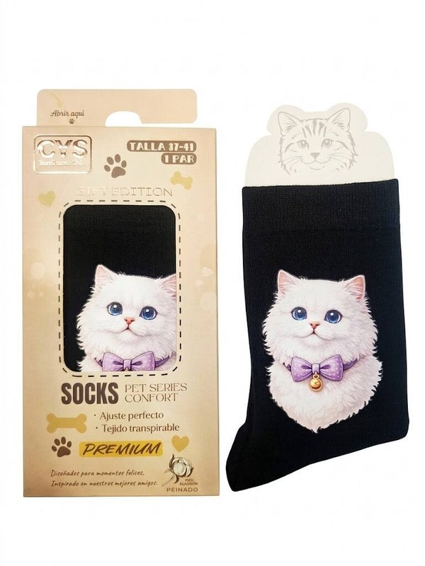 CALCETINES GATOS CHINCHILLA PERSA EU 37-41