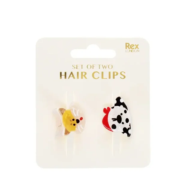 MINI PINZAS PARA EL PELO (JUEGO DE 2) - GATO Y PERRO