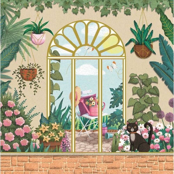 TARJETAS DE FELICITACIÓN ARABESQUE FENÊTRE SUR COUR GATO