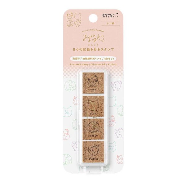 ゆるログ スタンプ 浸透印/YURU LOG PRE-INKED STAMP CAT GATO
