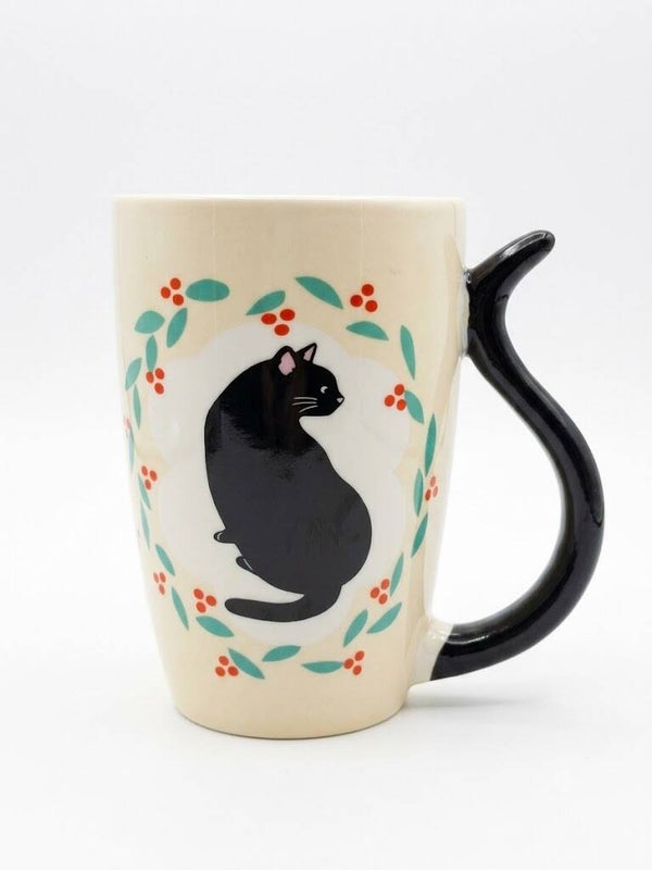 MUG PORCELANA 8.2X5.7X12 400ML GATO 004