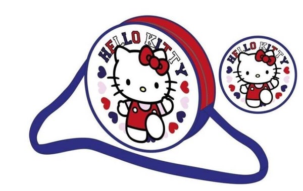 BOLSO BANDOLERA CIRCULAR HELLO KITTY CIERRE CREMALLERA