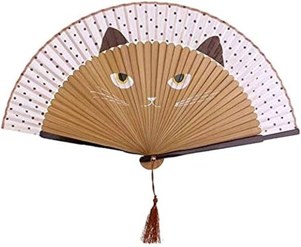 ABANICO GATO MARRÓN