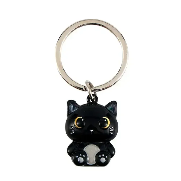 LLAVERO DE METAL GATO NEGRO
