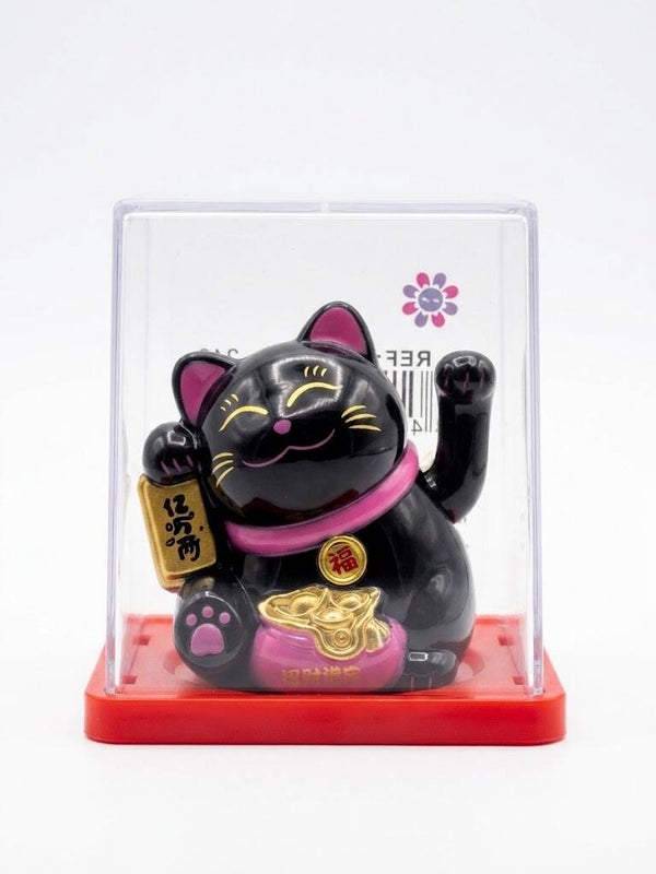 MUÑECO SOLAR MANEKI NEKO GATO DE LA SUERTE