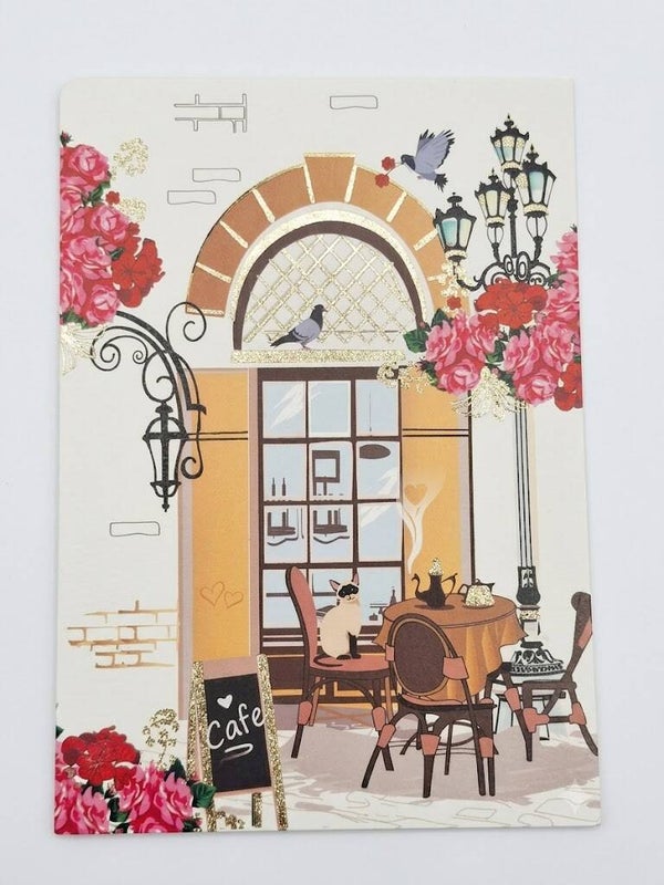 TARJETAS DE FELICITACIÓN ZIG-ZAG BALADE PARISIENNE GATO