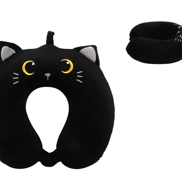 ALMOHADA PARA EL CUELLO BLACK CAT GATO