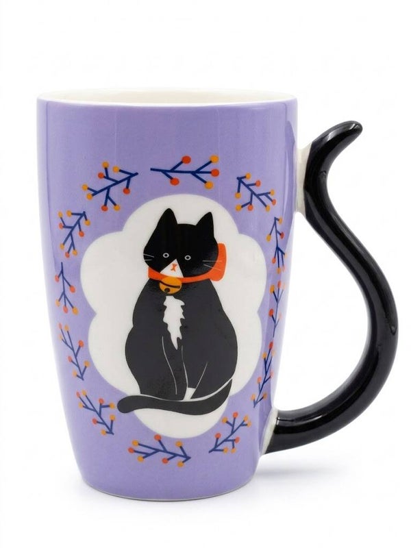 MUG PORCELANA 8.2X5.7X12 400ML GATO 003