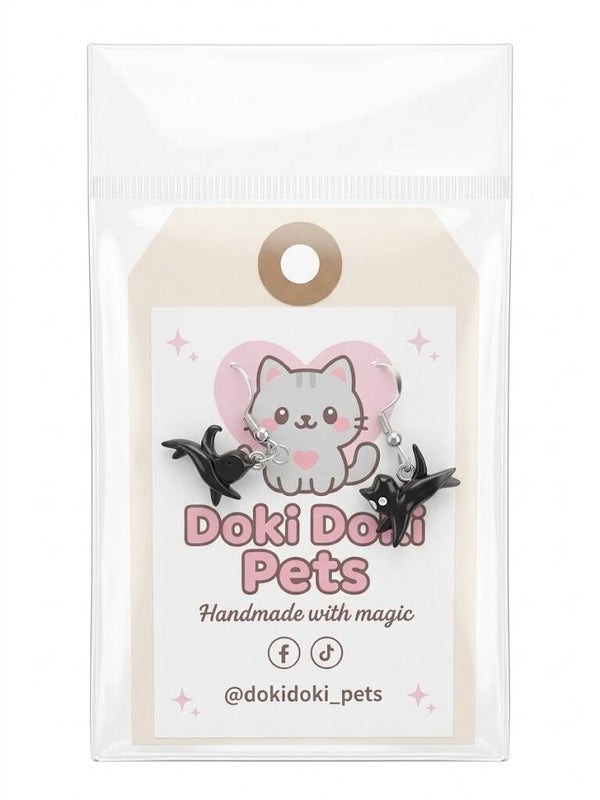PENDIENTES BAÑO DE PLATA "GATO"(007)