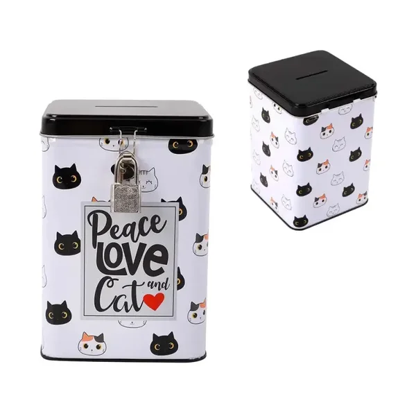 HUCHA CON CANDADO CAT GATO