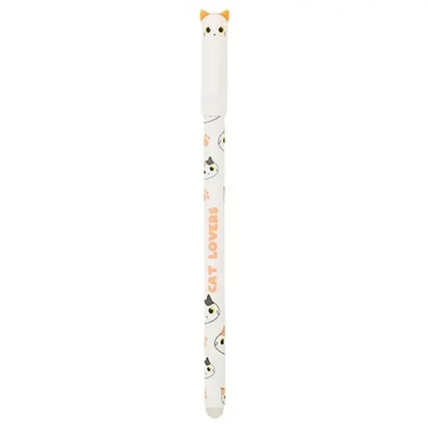 BOLÍGRAFO BORRABLE CON TAPA ORANGE GATO